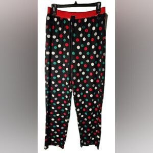 Rene Rofe Sleepwear Christmas Polka Dot Pajama Pants Women's Size Large NWT